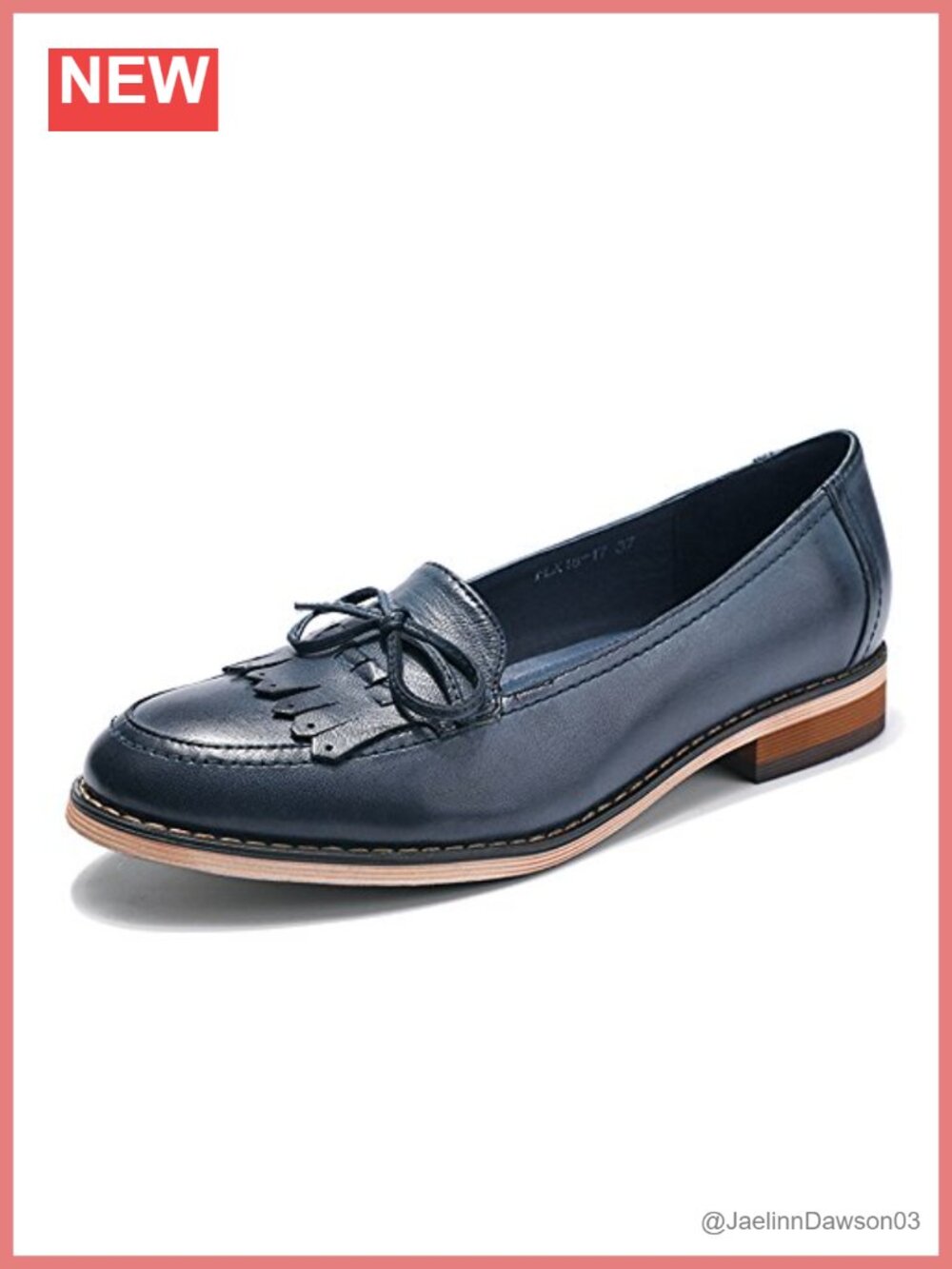 Women's Leather Tassel Loafers Slip-On Flat Office Work Shoes